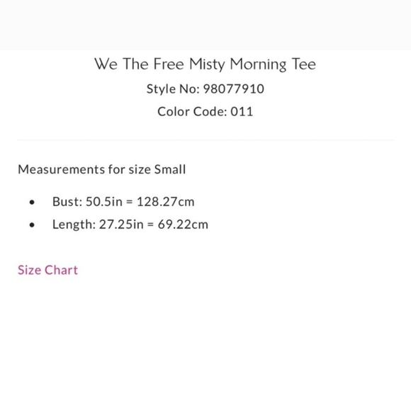 Free People We The Free Misty Morning Tee NWOT - Picture 6 of 6